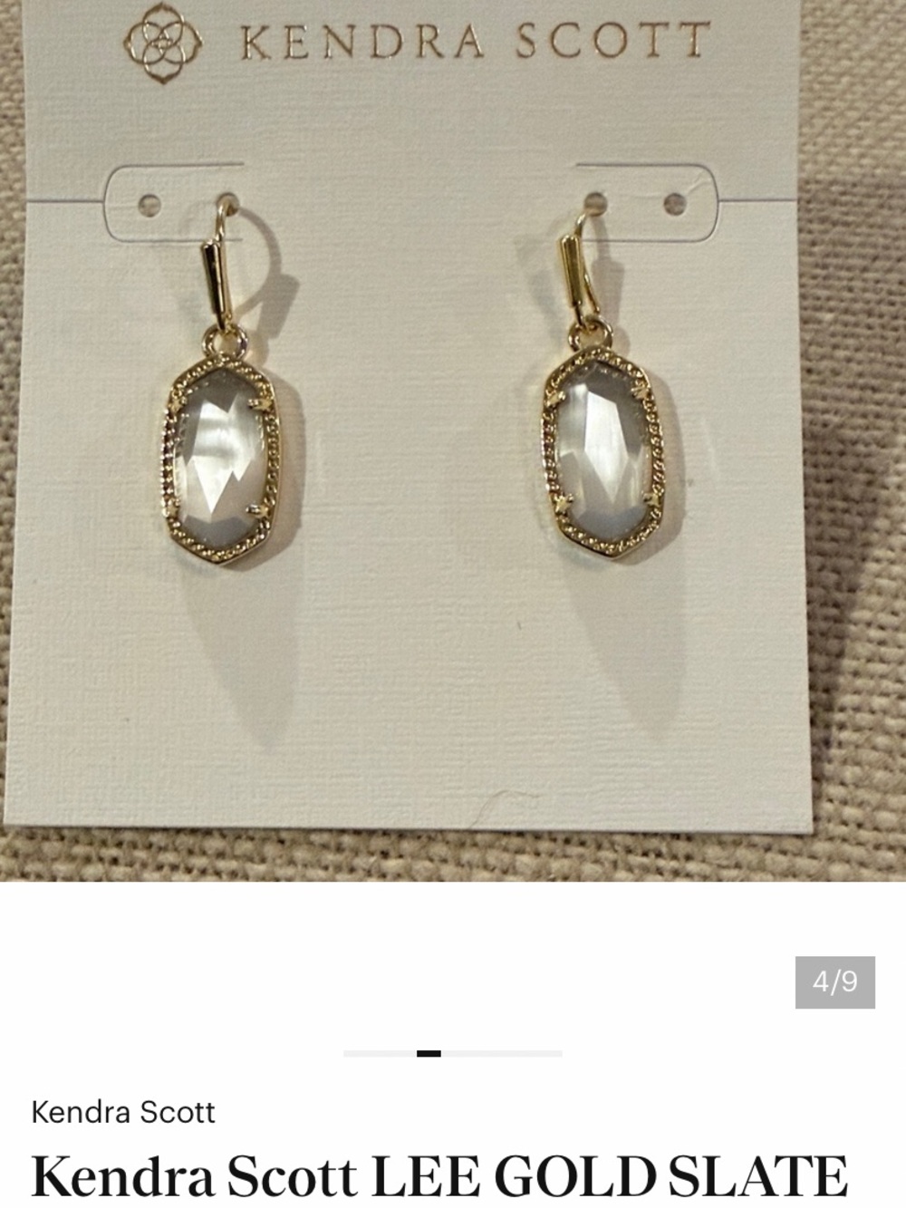 Kendra Scott Lee Gold Slate Drop Earrings